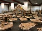 Suar houten boomstam tafels, Ophalen, Nieuw, Japandi landelijk, Eikenhout