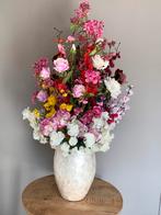 Schelpenvaas mother of pearl creme luxe inc bloemen flowers, Huis en Inrichting, Woonaccessoires | Vazen, Minder dan 50 cm, Nieuw