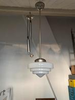 Gispen hanglamp trapkap 25 met nikkelen pendel., Glas, Ophalen of Verzenden, Zo goed als nieuw