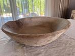 Wabi Sabi Grote Handgemaakte Houten Schaal Sober Sleets, Ophalen of Verzenden