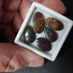 Lot met 5 boulder opaal cabochons, Verzamelen, Mineralen en Fossielen, Ophalen of Verzenden
