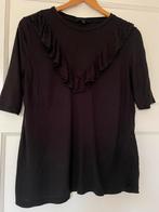 Leuk zwart shirt met ruches m 38/40 Vero Moda, Maat 38/40 (M), Vero Moda, Zwart, Ophalen of Verzenden