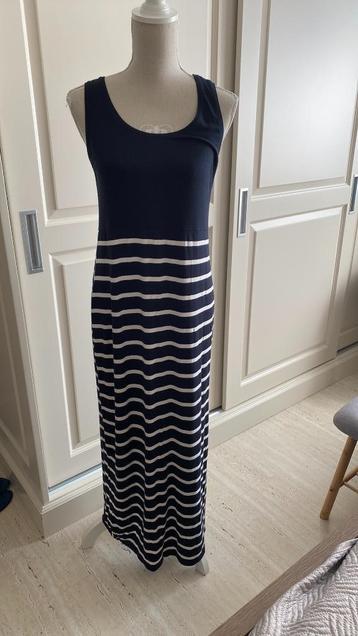 Jurk LANG Maat 40 Blauw Wit Merk Rozes of Avalon Mouwloos beschikbaar voor biedingen