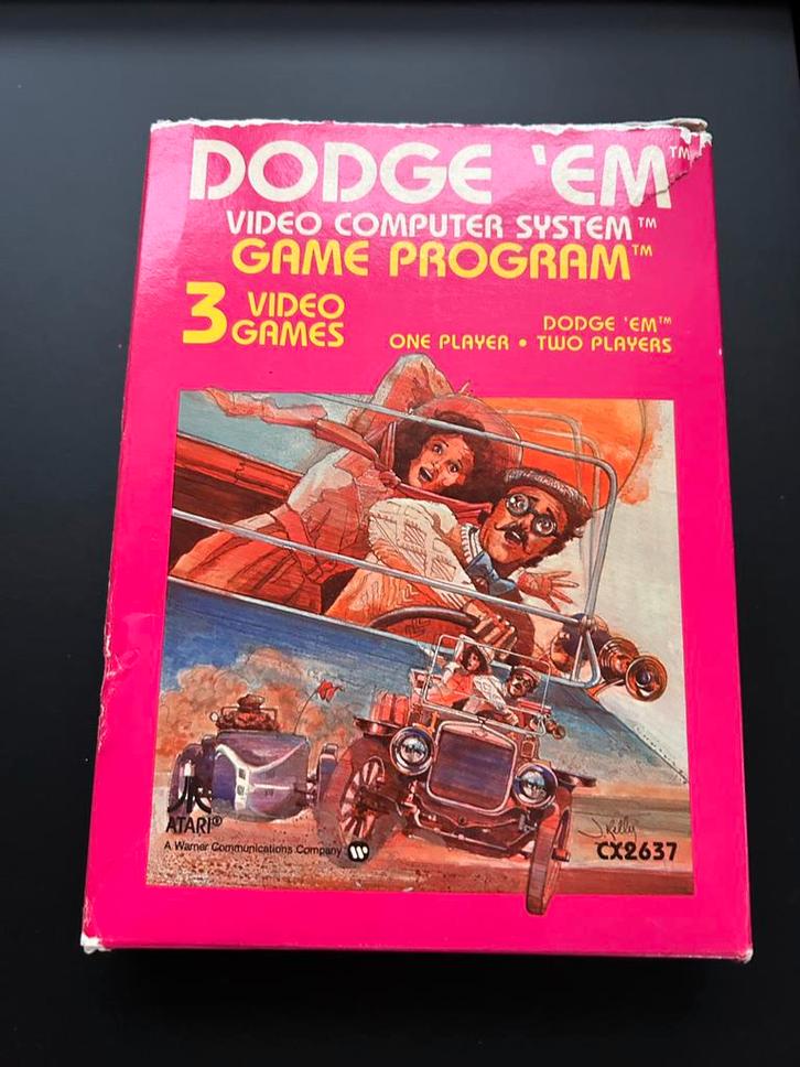 Atari 2600 Dodge ‘Em in doos, Spelcomputers en Games, Games | Atari, Gebruikt, Atari 2600, 1 speler, Vanaf 7 jaar, Ophalen of Verzenden