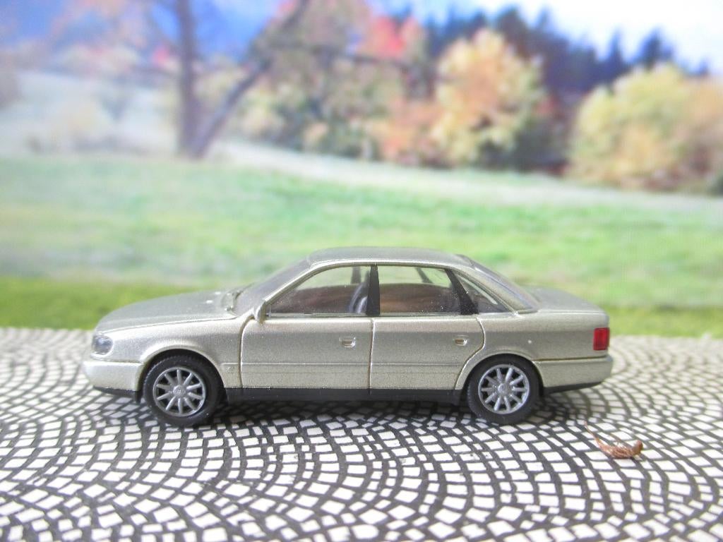 1994-1997 Audi A6 C4 1994-97 - Rietze zilvermetallic, Hobby en Vrije tijd, Modelauto's | 1:87, Ophalen of Verzenden, Nieuw, Auto