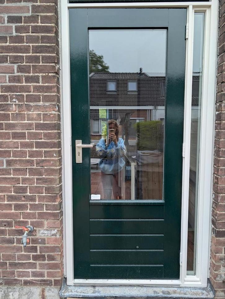 Buitendeur met groot raam - 201,5x82,5 cm, Doe-het-zelf en Verbouw, Deuren en Horren, Gebruikt, Buitendeur, 200 tot 215 cm, 80 tot 100 cm