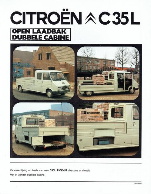 Folder Citroën C35L Open Laadbak Dubbele Cabine (1980), Boeken, Auto's | Folders en Tijdschriften, Gelezen, Citroën, Verzenden