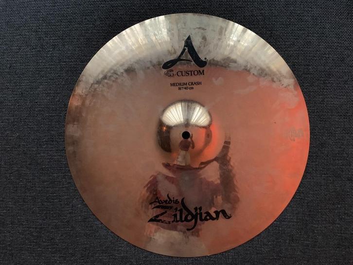 Zildjian 16 A Custom Medium Crash (als nieuw), Muziek en Instrumenten, Drumstellen en Slagwerk, Zo goed als nieuw, Overige merken