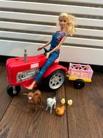 Barbie boerin en tractor, Ophalen of Verzenden, Zo goed als nieuw, Barbie