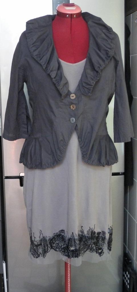 TRANSFER Prachtige, katoenen Blouse/Vestje maat 44 ( Nieuw), Kleding | Dames, Blouses en Tunieken, Nieuw, Maat 42/44 (L), Grijs