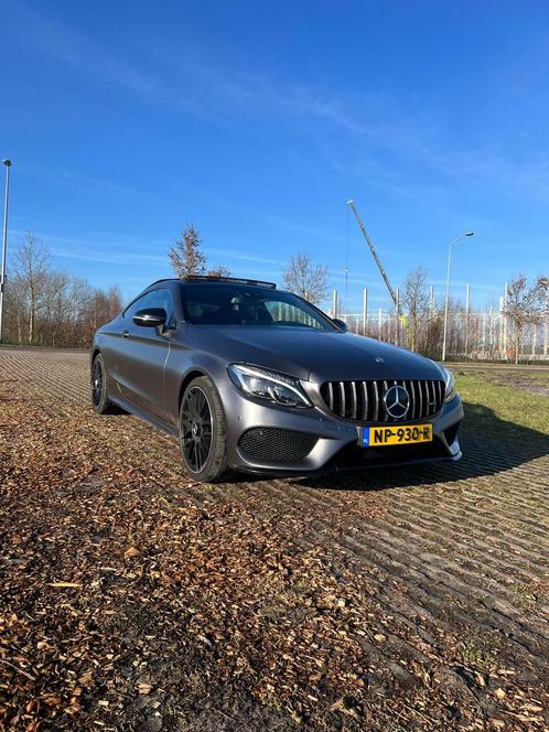 Mercedes C-Klasse C300 2.0 180KW Coupe 7G-TR+ 2016 Grijs, Auto's, Mercedes-Benz, Particulier, C-Klasse, Achteruitrijcamera, Airbags