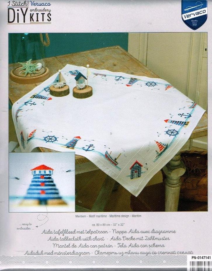 Cado vervaco borduurpakket dekservet, maritiem 141 oude pr, Hobby en Vrije tijd, Borduren en Borduurmachines, Nieuw, Borduurpakket