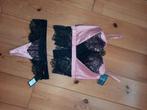 nieuwe hunkemoller noir lingeriesetje bustier 80D string L, String, Ophalen of Verzenden, Zwart