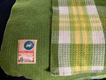 Hillebrands deken zuiver scheerwol retro vintage 182 x225 cm beschikbaar voor biedingen