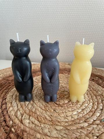 Leuke Kat Kaarsen - Set van 3 beschikbaar voor biedingen
