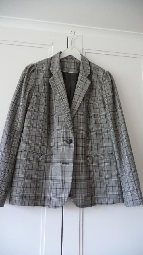 Colbert/Jasje – Ruit 44, Kleding | Dames, Jasjes, Kostuums en Pakken, Zo goed als nieuw, Jasje, Maat 42/44 (L), Bruin, Ophalen of Verzenden