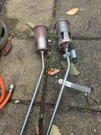 Gasflessen (leeg, over datum), slang & 2 branders, Tuin en Terras, Onkruidbranders, Ophalen, Gebruikt