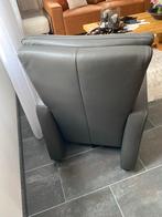 Taupe/Grijze Leren Fauteuils - Set van 2, Huis en Inrichting, Fauteuils, Ophalen, Minder dan 75 cm, Leer, 75 tot 100 cm