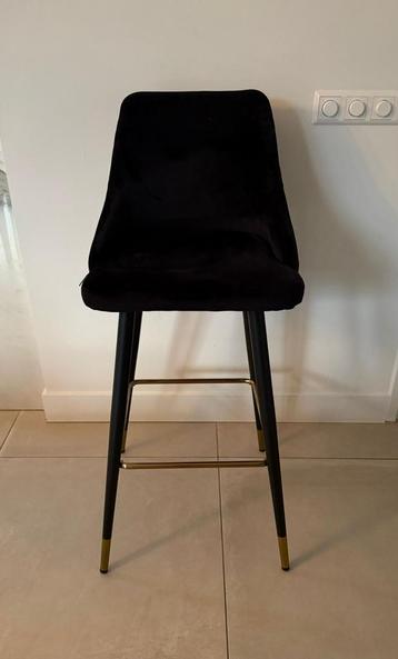 set van 3 Barstoelen richmond Imani black velvet 800) beschikbaar voor biedingen