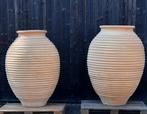 1+2*nieuwe grote Griekse keramische terracotta ringenpotten, Ophalen, Zo goed als nieuw