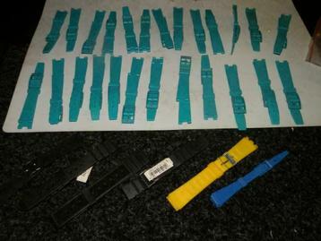 Horlogebanden rubber 30 stuks partij beschikbaar voor biedingen