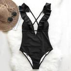 Zwarte monokini badpak dames vrouwen badkleding, Kleding | Dames, Badmode en Zwemkleding, Verzenden, Nieuw, Zwart, Badpak