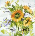 Servetten decoupage/bullet journal * Zonnebloemen L1912, Verzenden, Nieuw, Materiaal