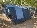 Eurotrail Orlando 280 – tunneltent (blauw) 2 slaap cabines, Caravans en Kamperen, Tenten, Ophalen, Gebruikt, Tot en met 4
