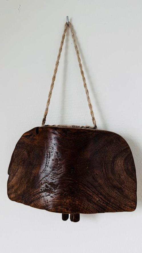 Antieke koeienbel Balinees houtsnijwerk, Antiek en Kunst, Curiosa en Brocante, Ophalen