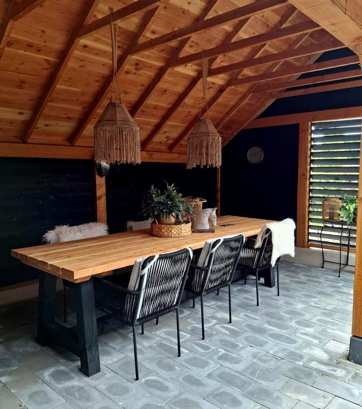 Houten (tuin)tafels op maat!, Tuin en Terras, Tuintafels, Zo goed als nieuw, Rechthoekig, Hout, Verzenden