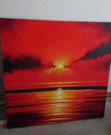 Schilderij op canvas - 100x100cm - Zeer Goede Staat beschikbaar voor biedingen