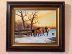 Winterlandschap, Antiek en Kunst, Kunst | Schilderijen | Klassiek, Ophalen of Verzenden