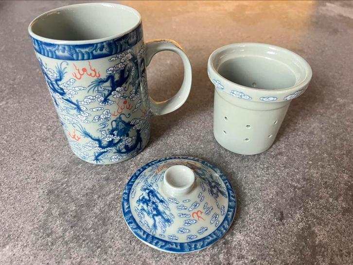 Chinese theemok - theekopje 茶千具顺 - chá qiān jù shùn - nieuw, Antiek en Kunst, Antiek | Keramiek en Aardewerk, Ophalen of Verzenden