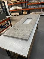 Keramiek blad voor bar/vuurtafel/buitenkeuken 2510x810mm, Minder dan 100 cm, 200 cm of meer, Grijs, 75 cm of meer