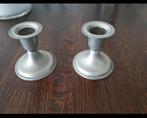 Tinnen kaarsenhouder 2x Vintage Jaren 80, Ophalen of Verzenden