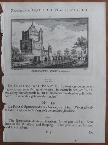 59 / Spaerwouer Poort te Haarlem 1e druk uit 1732