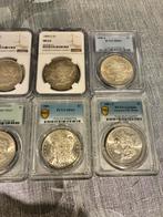 8 Morgan Dollars in Slab - Zilveren Munten ngc pcgs zeldzaam, Ophalen of Verzenden, Noord-Amerika, Zilver
