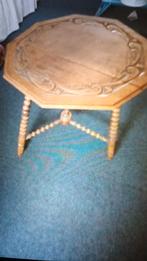 Antieke oud eiken tafeltje 2x, Ophalen, Minder dan 55 cm, Gebruikt, 60 cm of meer