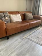 Lederen 3-zitsbank vintage, Huis en Inrichting, Fauteuils, Ophalen, Gebruikt, Vintage, Leer