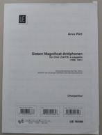 Koorpartituur Sieben Magnificat-Antiphonen, Ophalen of Verzenden, Zo goed als nieuw, Artiest of Componist, Zang
