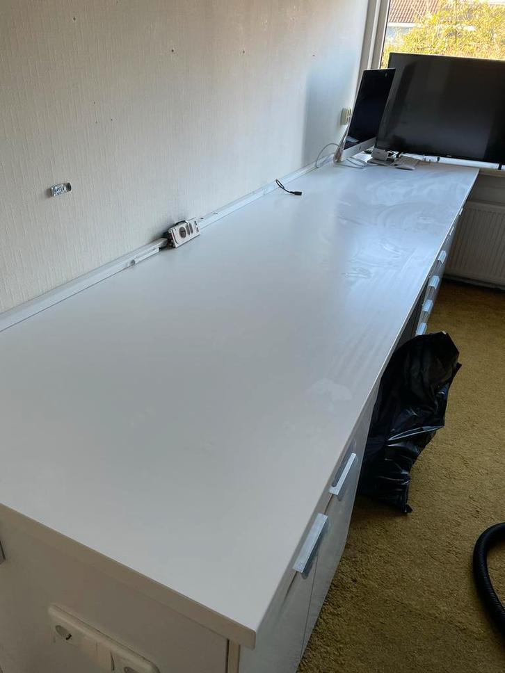 Samengesteld bureau met opbergruimte, Huis en Inrichting, Bureaus, Gebruikt, Bureau, Ophalen