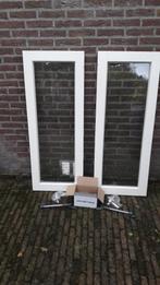 2x Hardhouten linksdraaiende ramen, Ophalen, Minder dan 80 cm, Nieuw, Dubbelglas