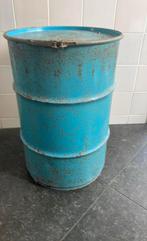 Vintage oude metalen opbergton Vat met deksel en afsluitring, Ophalen of Verzenden, Zo goed als nieuw