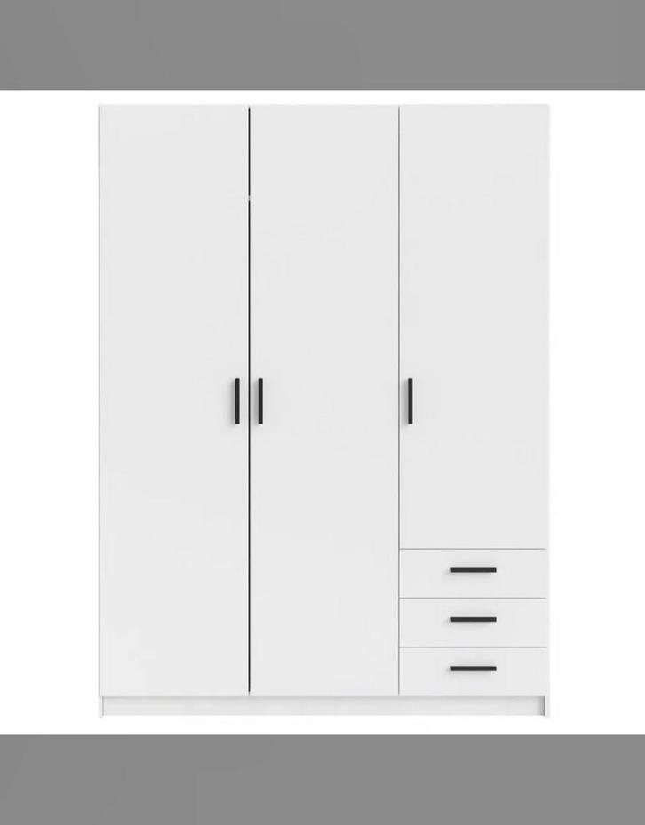 Kledingkast 3-deurs wit, Huis en Inrichting, Kasten | Kledingkasten, Nieuw, 150 tot 200 cm, 100 tot 150 cm, 50 tot 75 cm, Ophalen