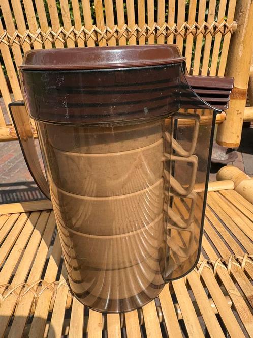 4 persoons vintage drinkset / campingservies Plastimat '70, Caravans en Kamperen, Kampeeraccessoires, Gebruikt, Ophalen of Verzenden