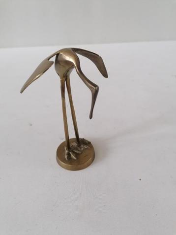 vintage 14 cm hoge messing vogel izgst beschikbaar voor biedingen