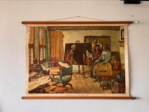 Oude schoolplaten, Antiek en Kunst, Antiek | Schoolplaten, Geschiedenis, Ophalen of Verzenden