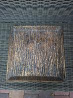 Decoratieve  kaarsen plateau, rechthoekig, goudkleurig, Huis en Inrichting, Ophalen of Verzenden, Metaal