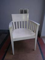 Robuuste, eiken stoelen wit gebeitst, Ophalen, Zo goed als nieuw, Wit, Vier