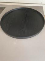 Houten zwart dienblad 60 cm, Ophalen, Rond, Hout